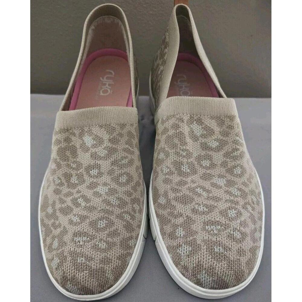 Ryka Women's Leopard Print Shoes 8 Knit Hera Exotic Camel Brown